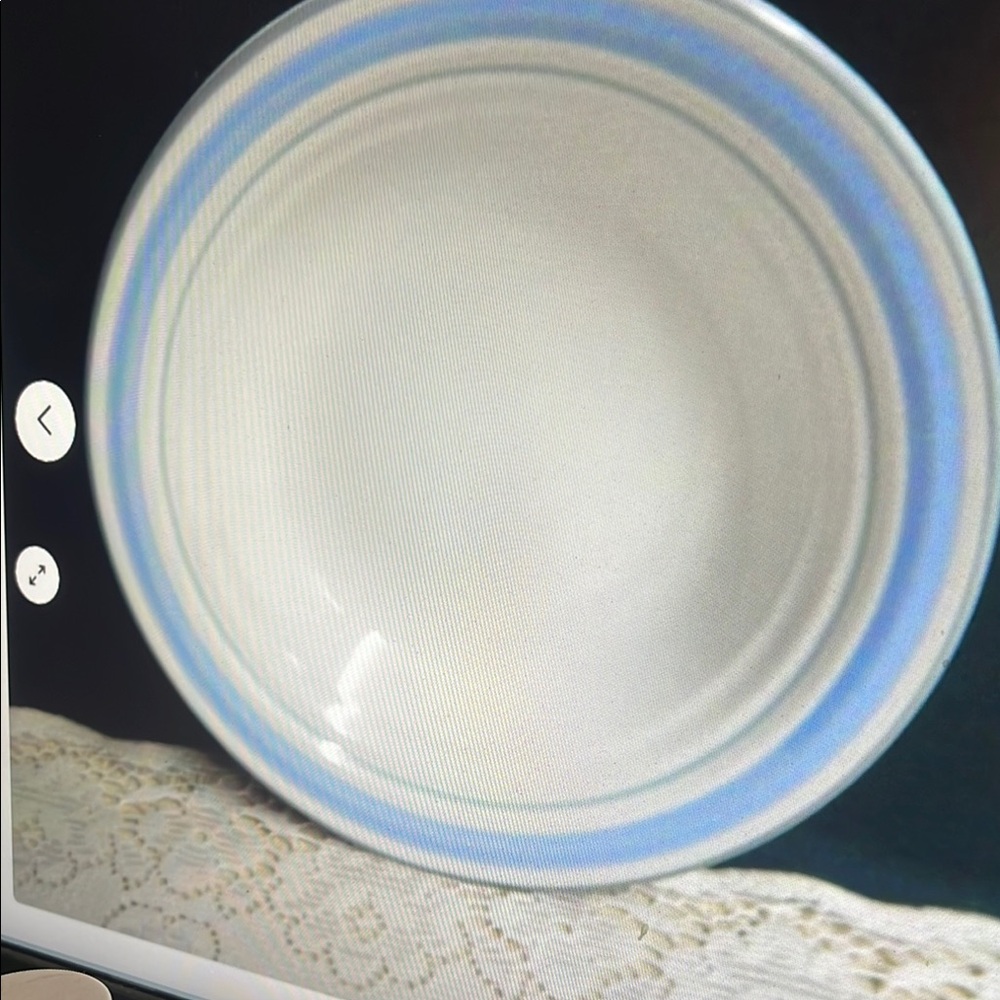Blue Striped Ceramic Plate